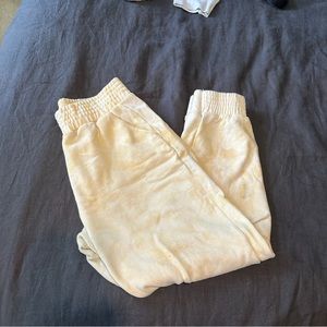 Adika yellow and white tie dye sweat pants
